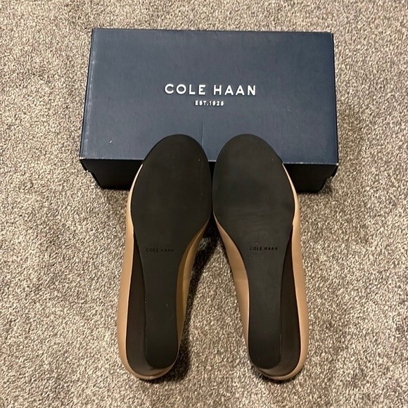 Cole Haan Elsie Bow Wedge 65mm Maple Sugar Leather-black Patent 10 - Picture 6 of 6